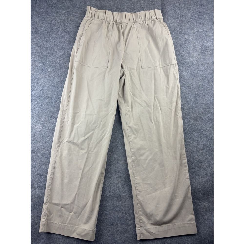 Gap Pants Womens Size S Off Duty Khaki Elastic‎ Waistband Nylon Blend High Rise